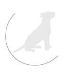 Chien assis logo rond